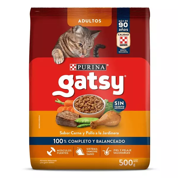 Alimento para Gatos Gatsy Carne y Pollo 500g