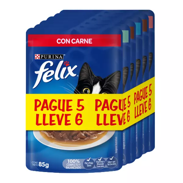 Alimento para Gatos Felix Pague 5 Lleve 6