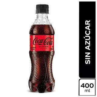 Gaseosa Cocacola Zero Pet 400ml
