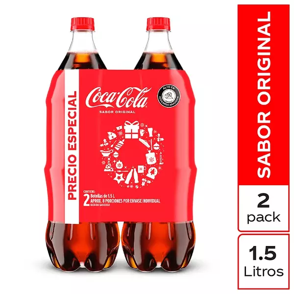 Gaseosa Coca Cola 1.5lt *2und