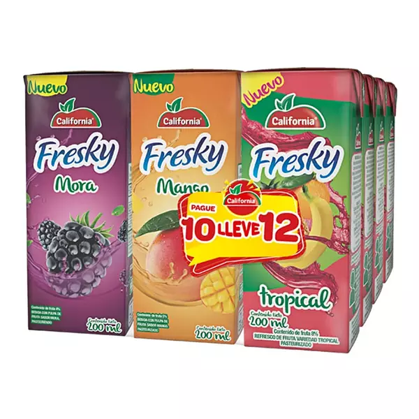 Refresco Fresky Tetra 200ml Pague 10 Lleve 12