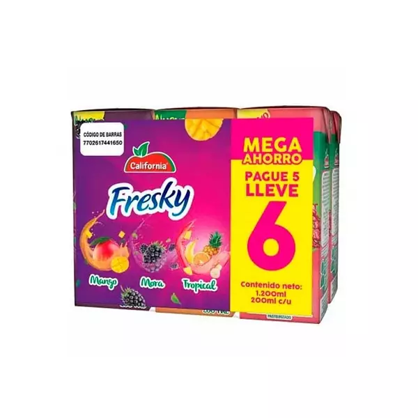 Refresco Fresky Tetra 200ml Pague 5 Lleve 6