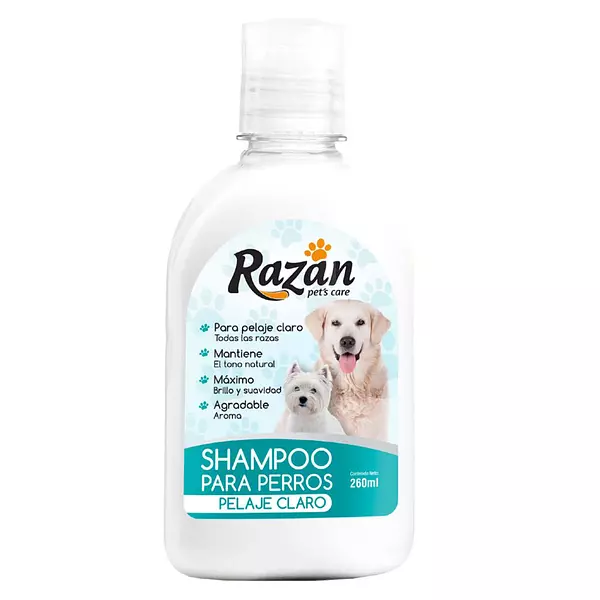 Shampoo para Mascotas Perros Pelaje Claro 300ml