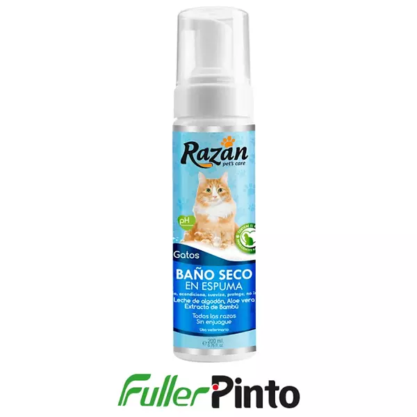 Baño para Mascotas Razan Seco Gatos 200ml