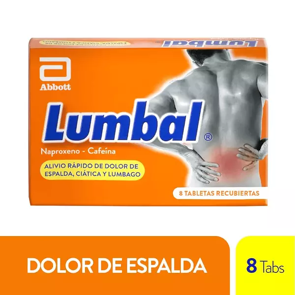 Medicamento Lumbal Cafeina 8 Tabletas