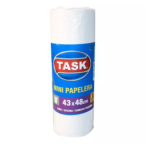 Bolsa Aseo Task Minipapelera Blanca 43*48 30und