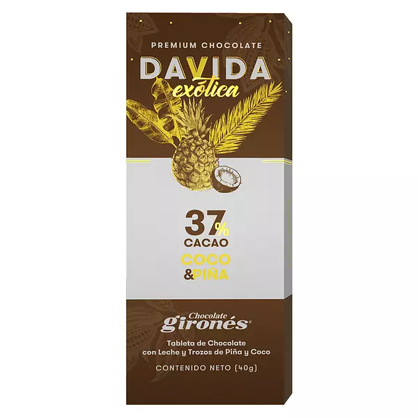 Chocolatina Davida Exo. x 40gr Coco Piña