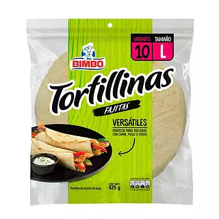 Tortillinas Bimbo Fajitas L 10und/425g