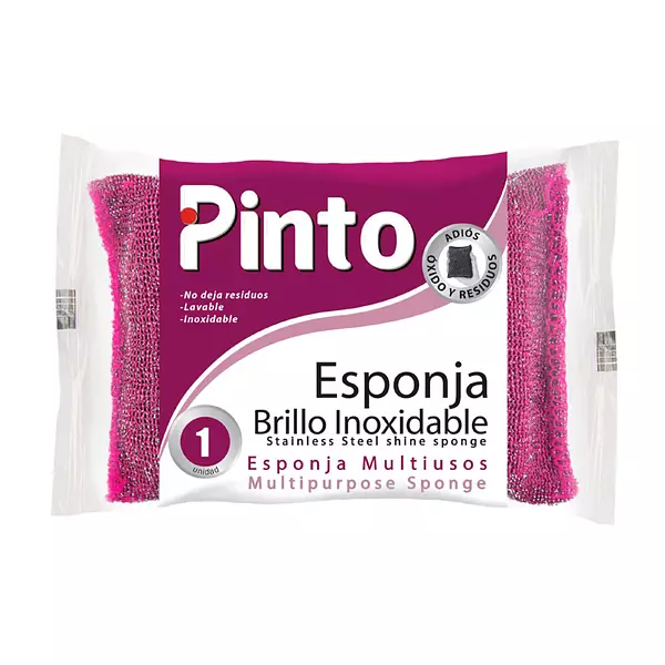 Esponja Pinto Brillo Inoxidable Und