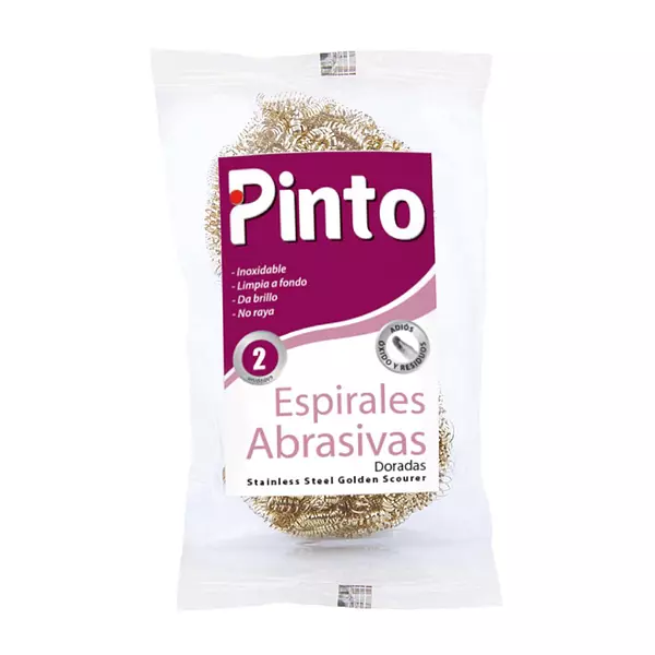 Esponjilla Pinto Espirales Abrasivas Doradas Duo