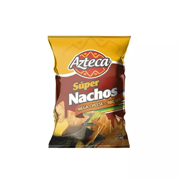 Nachos Bbq Mega Queso Azteca 180g