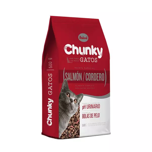 Gatos Chunky Salmon y Cordero 500g