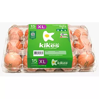Huevos Kikes Pet Xl 15und