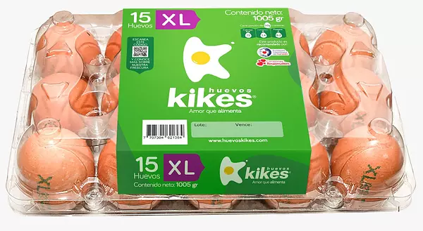 Huevos Kikes Pet Xl 15und