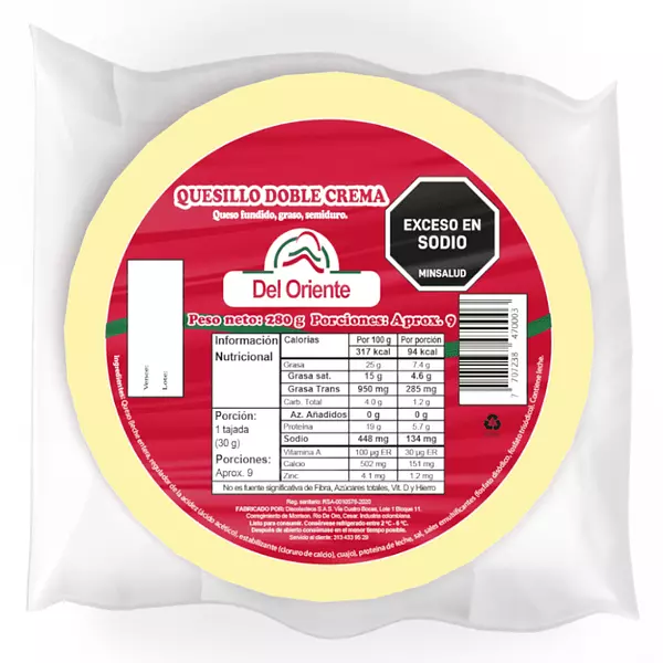 Quesillo del Oriente Doble Crema 280g