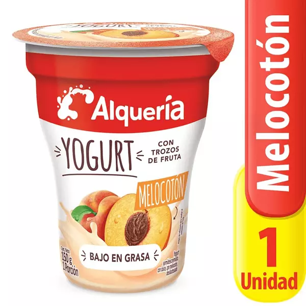 Yogurt Alqueria Bajo de Graso Melocoton 150g