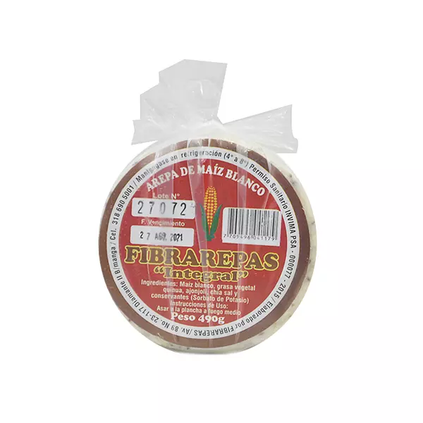 Arepa Fibrarepa Integral 490g