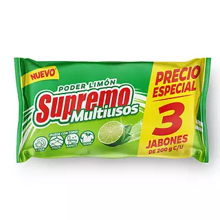 Jabon Supremo Verde Tripack x 200gr