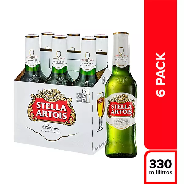 Cerveza Stella Artois Sixpack Nrb 330ml