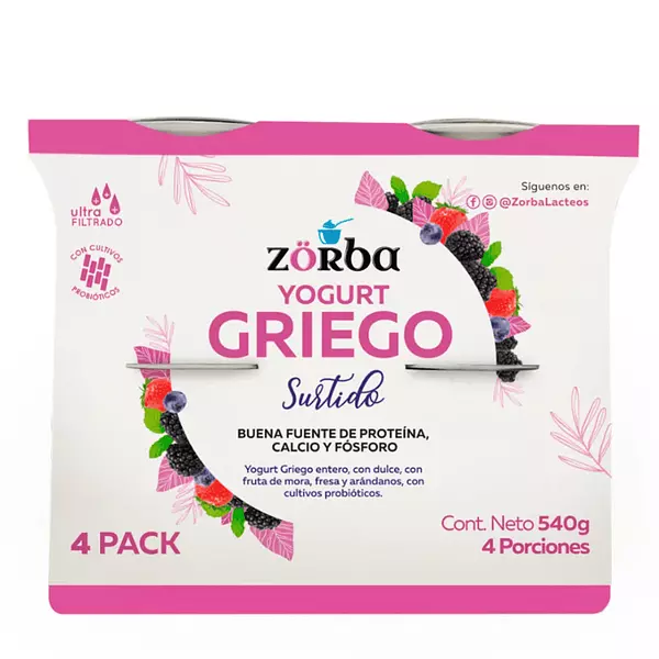 Yogurt Griego Zorba Multisabor 4*135g