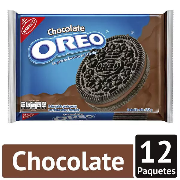 Nabisco Oreo x 12 Crema de Chocolate