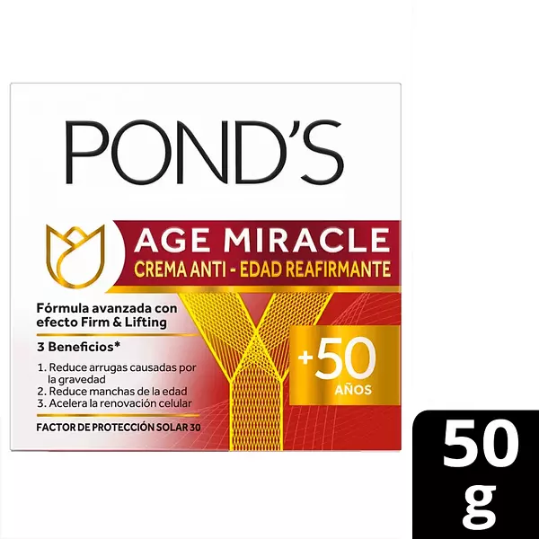 Crema Ponds Age Miracle AntiEdad Reafirmante 50g