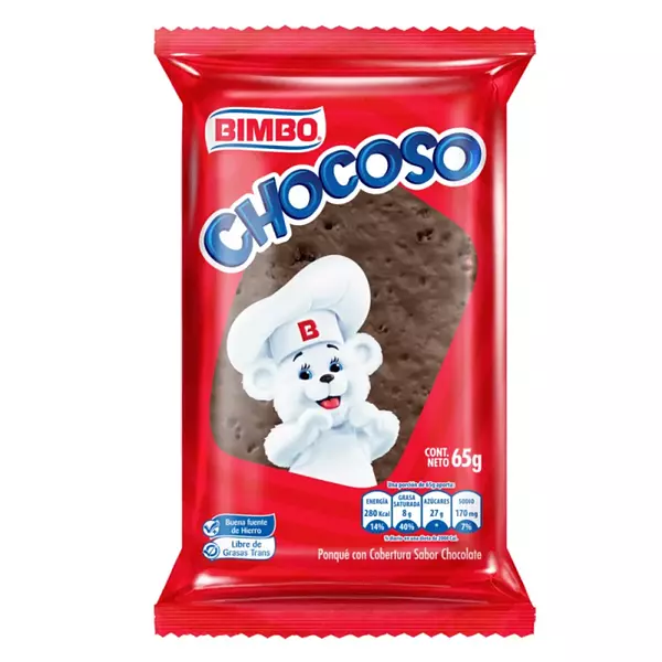 Ponque Bimbo Chocoso 65g