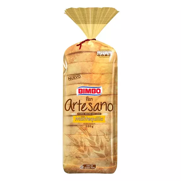 Pan Bimbo Artesano Mantequilla 500g