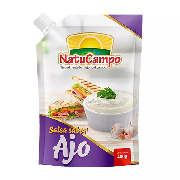 Salsa Sabor Ajo Natucampo Doypack 400g