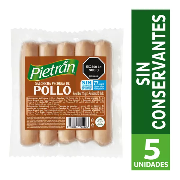 Salchicha Pietran Pechuga De Pollo S/C 225g