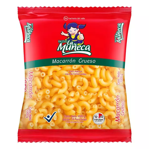 Pasta La Muñeca Macarron Grueso 1k