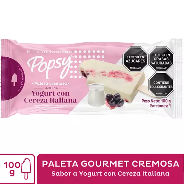 Paleta Popsy Yogurt Cereza Italiana 110g