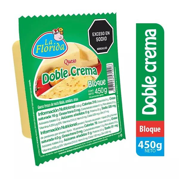 Queso La Florida Doble Crema 450g