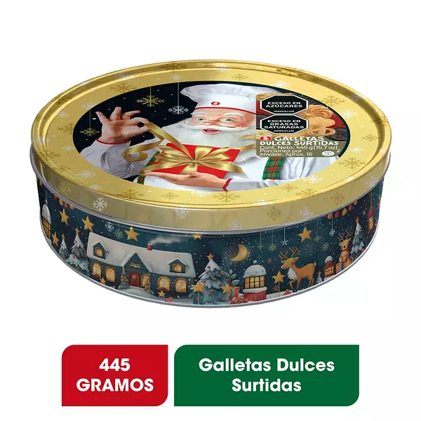 Galleta Navideña Cofre Circular Xl 445g