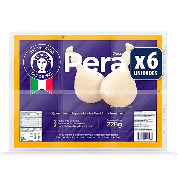 Queso Del Vecchio Pera Sixpack 38g