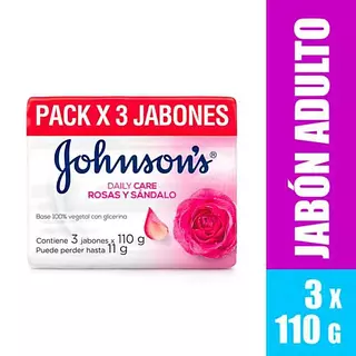 Johnson Jabon 110g*3 Rosas Y Sandalo P.E.