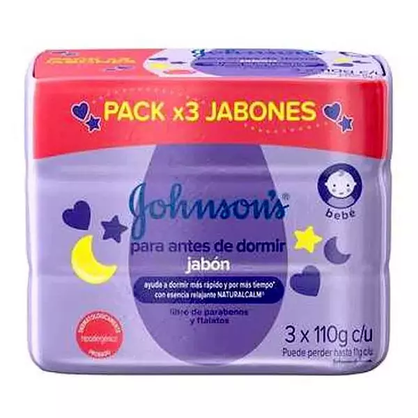 Johnson Jabon Baby 110g*3 Antes De Dormir P.E.