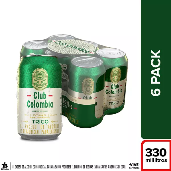 Cerveza Club Colombia Trigo Lata 6*330ml