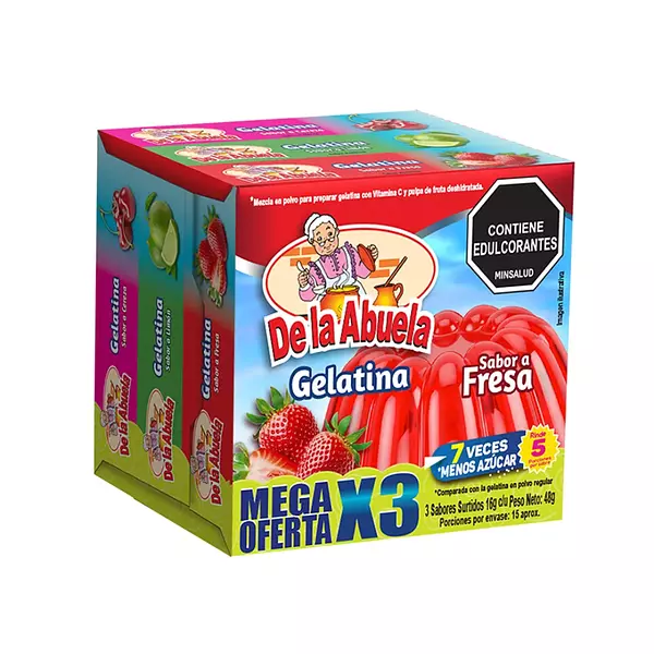 Gelatina De La Abuela Fres-Cerz-Lim 3*16g