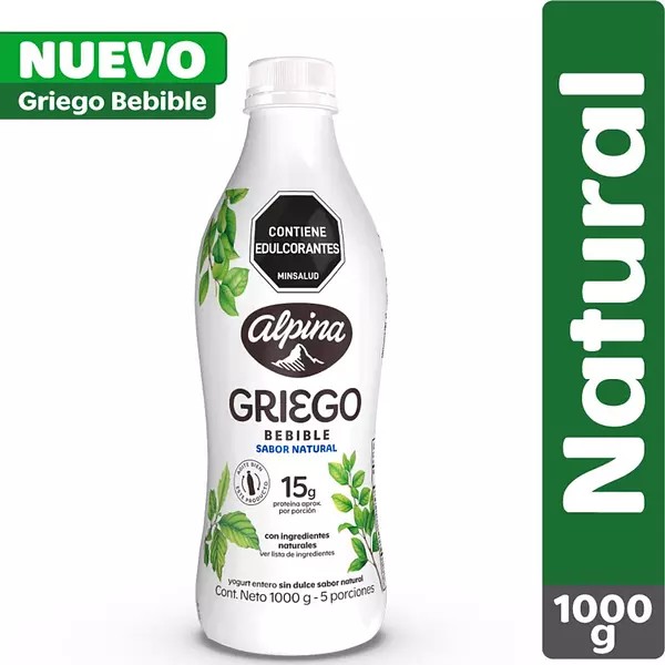 Yogurt Griego Alpina Bebible Natural 1000g