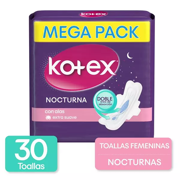 Toalla Kotex Nocturna 30 Und