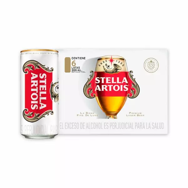 Cerveza Stella Artois Lata 6*269ml