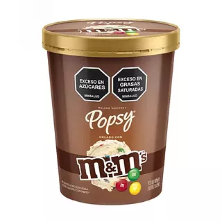 Popsy Helado Gourt. M & M Litro