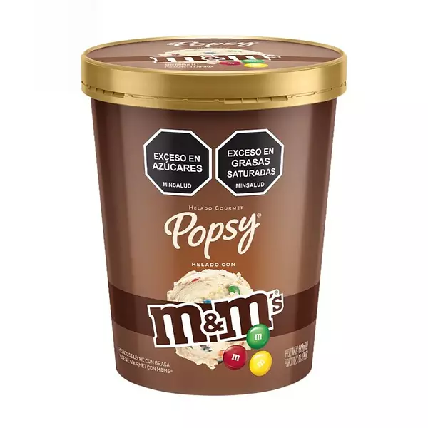 Popsy Helado Gourt. M & M Litro