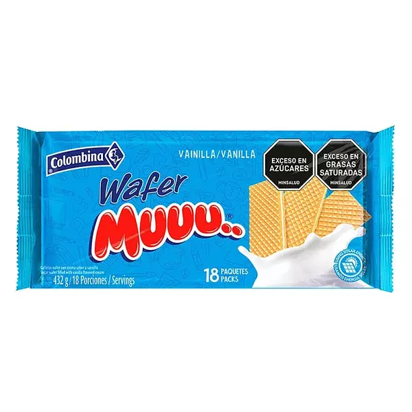 Galletas Wafer Muuu Vainilla 432g