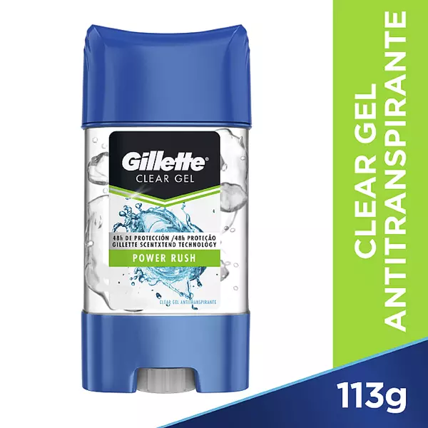 Gillette 3x Clear Gel Ap X 113gr Power Rush