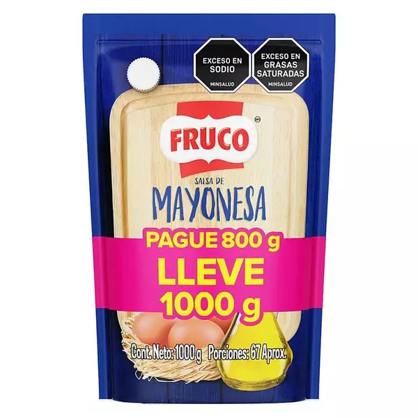 Mayonesa Fruco Pague 800gr Lleve 1000gr