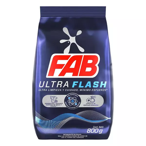 Detergente Fab Ultra Flash 800g