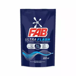 Detergente Fab Ultra Flash Doypack 900ml