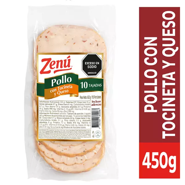 Especialidad Zenu Pollo Con Tocineta 450g